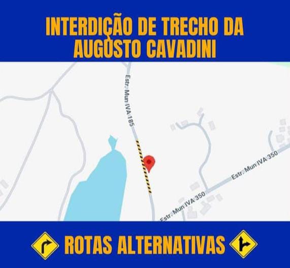  Veja as rotas alternativas após a interdição da Augusto Cavadini
